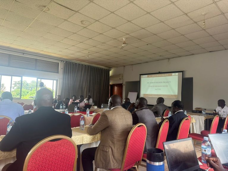 The Regional Joint Review Mission for Teso is underway in Kumi.  RDCs, RCC, District Chairpersons, CAOs, MoH leadership, SRRH leadership, DHOs, all present.